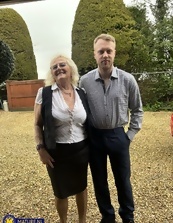 Granny looks sexy while this cock rocks her twat real hard