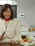 Sexy Asian mature woman prefers to cook fully naked